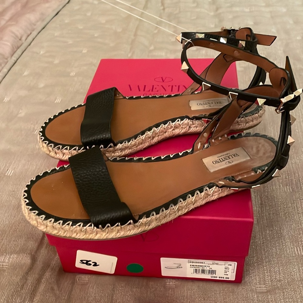 Valentino Studded Espadrilles (Authentic) with original box & dust bag